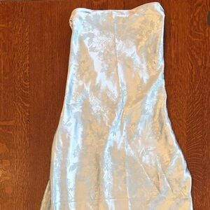 Cider Sky Blue Satin Dress